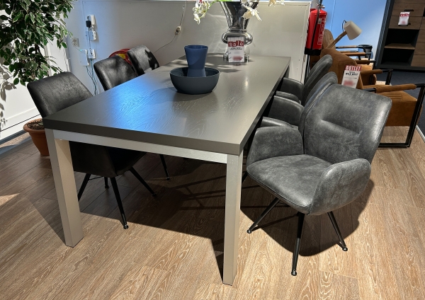 Set van 6 eetstoelen Juul spider-Swivel + No-Scratch doppen Set van 6 eetstoelen Juul spider-Swivel + No-Scratch doppen