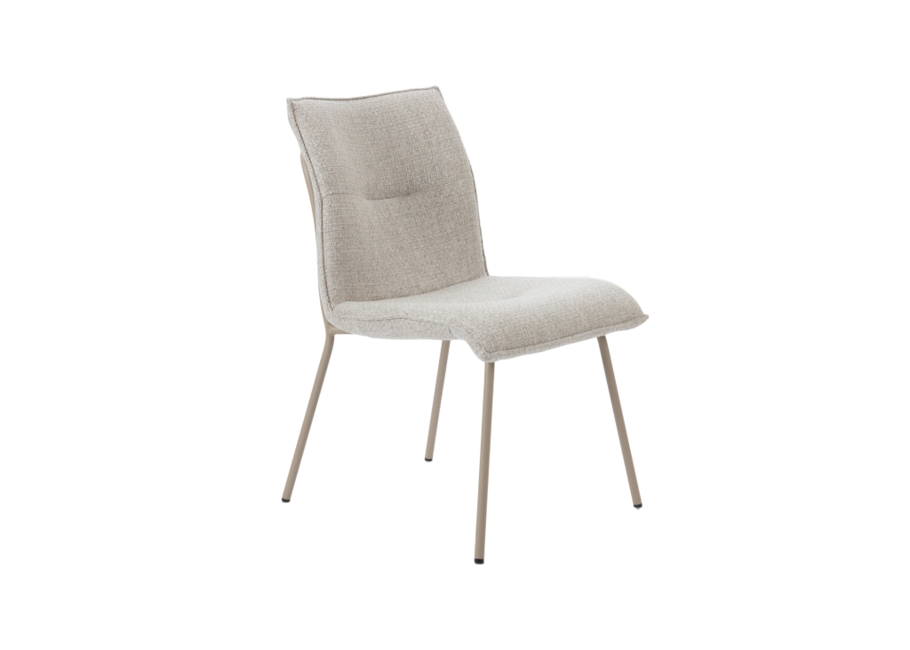 City eetstoel met meerdere frame kleuren in stof of leer schuin voor