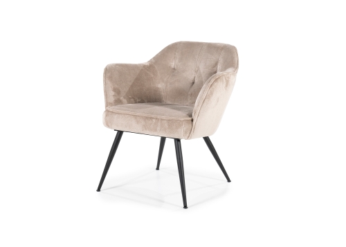 Dana fauteuil op pootjes in vele kleuren stof en microleder 1