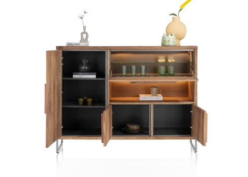 Everest Dressette van Happy@Home in smoked Magnifera fineer en metaal front open