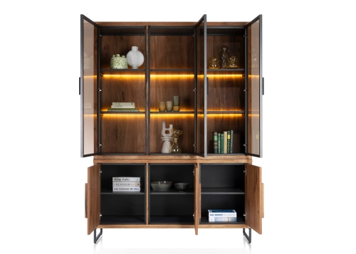Everest buffetkast 150x210cm in smoked Magnifera fineer recht-open