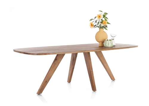 Everest eettafel vast of uitschuif in smoked Magnifera fineer vast