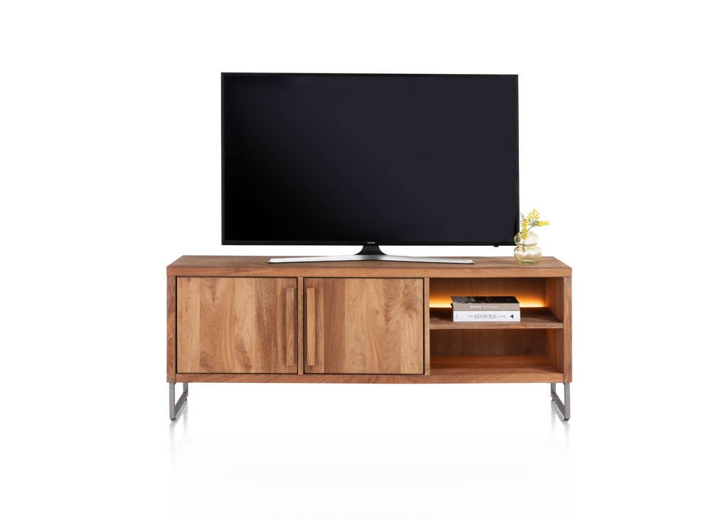 Everest tv-dressoir van Happy@Home in smoked Magnifera fineer 160cm recht