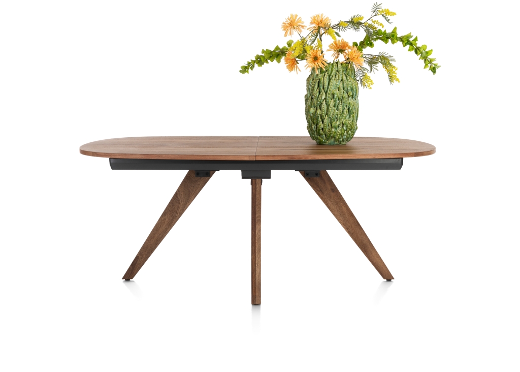 Everest eettafel vast of uitschuif in smoked Magnifera fineer