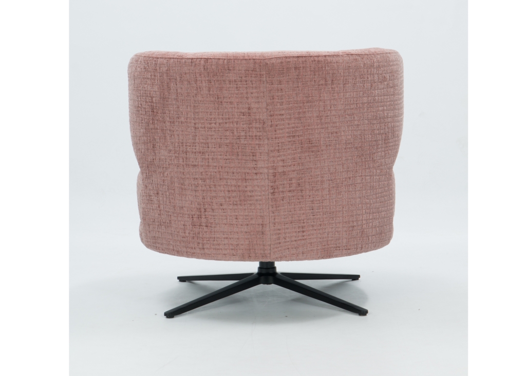 Lisa draaifauteuil of op ronde poten in vele stoffen leverbaar achter