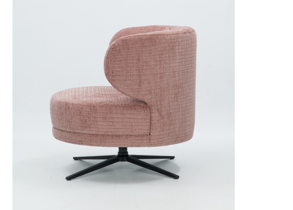 Lisa draaifauteuil of op ronde poten in vele stoffen leverbaar-1