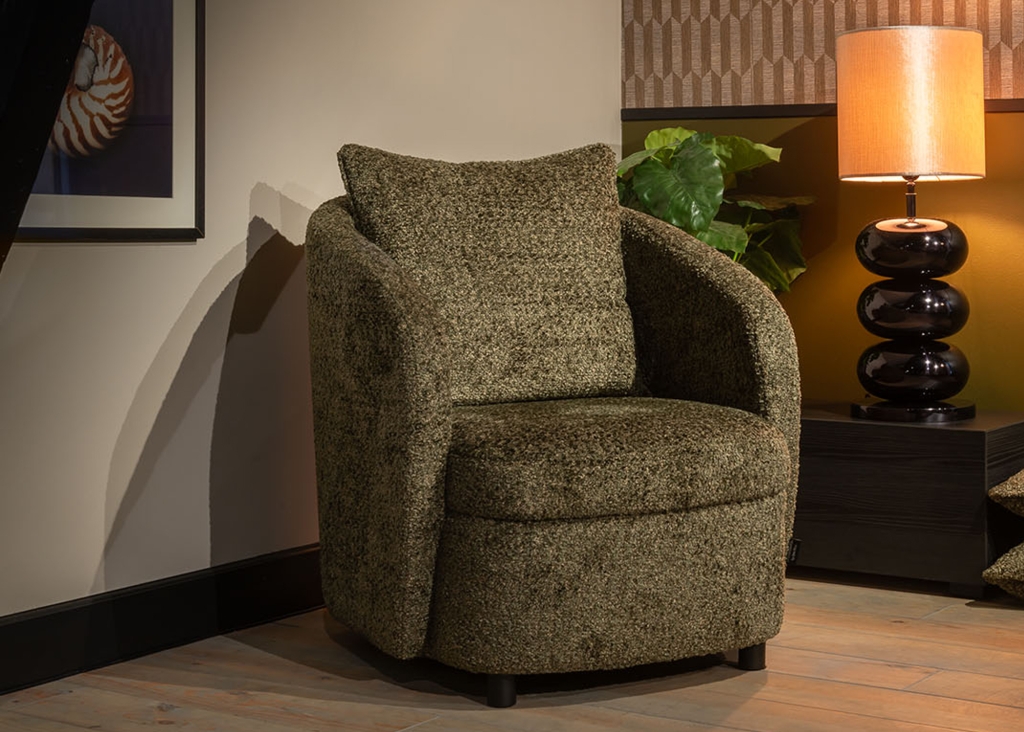 Liv fauteuil van UrbanSofa draai of vast in vele stoffen en microleders 3