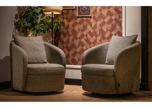 Liv fauteuil van UrbanSofa draai of vast in vele stoffen en microleders 4