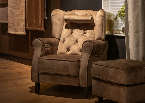 Livorno elektrische relaxfauteuil van UrbanSofa in stof of microleder-6