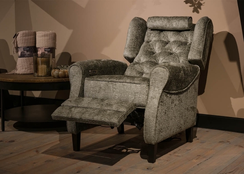 Livorno elektrische relaxfauteuil van UrbanSofa in stof of microleder