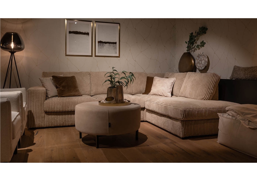 UrbanSofa Lorenzo lounge- of hoekbank in vele stoffen 5