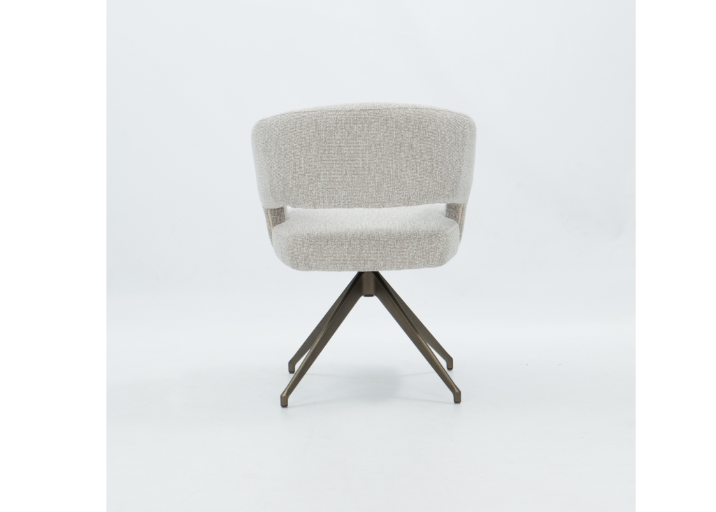Manon armstoelen schuin voor in stof of leer achterzijde