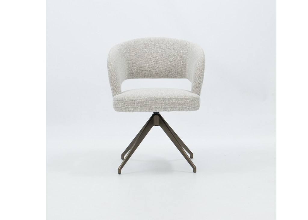 Manon armstoelen schuin voor in stof of leer recht voor