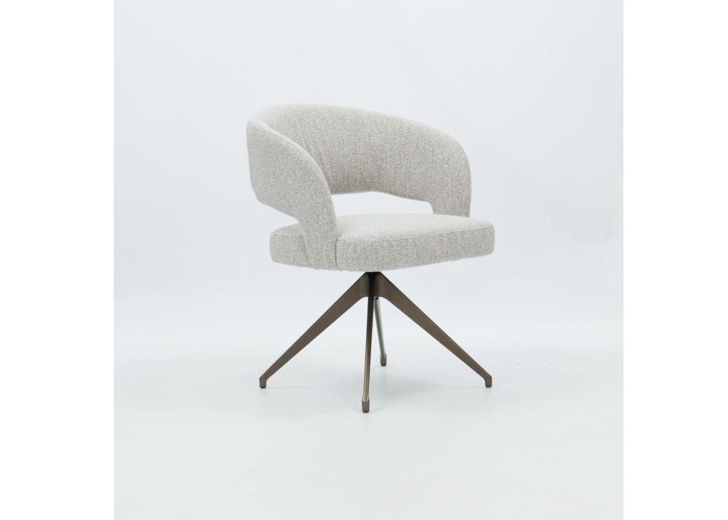 Manon armstoelen schuin voor in stof of leer schuin voor