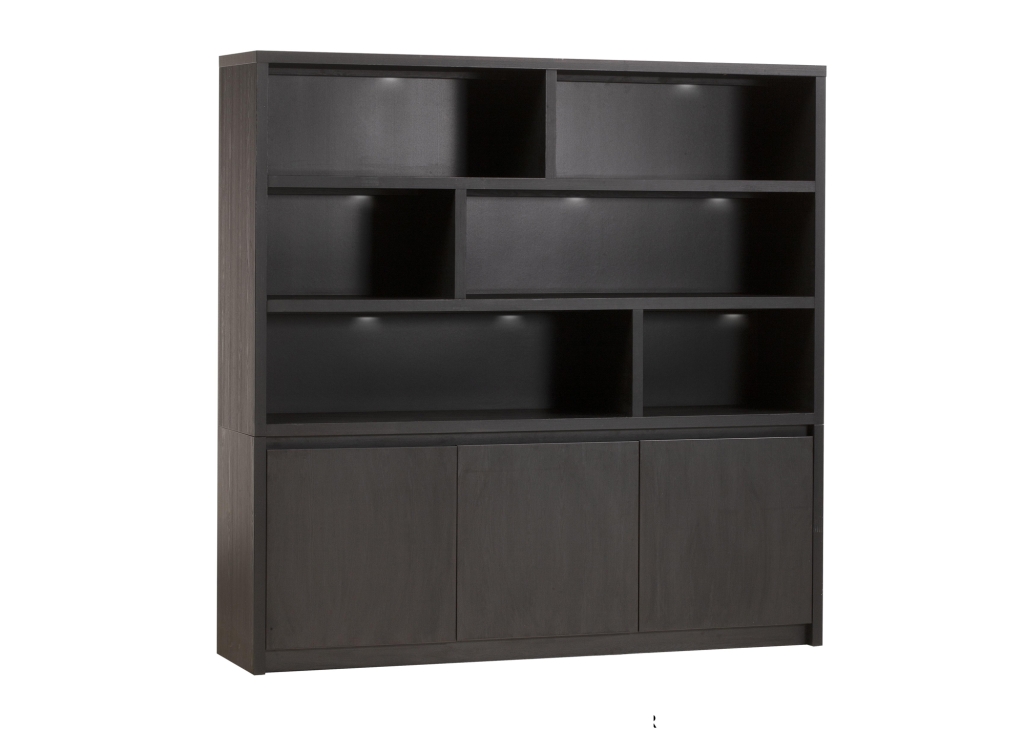 Wandmeubel Milanello 3-drs + 6-open vak + LED