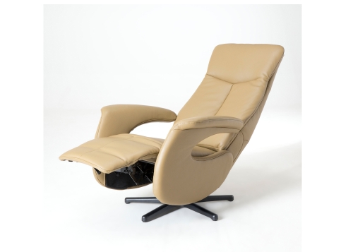 Feelz relaxfauteuil R01-A01 leverbaar in stof of leder - open