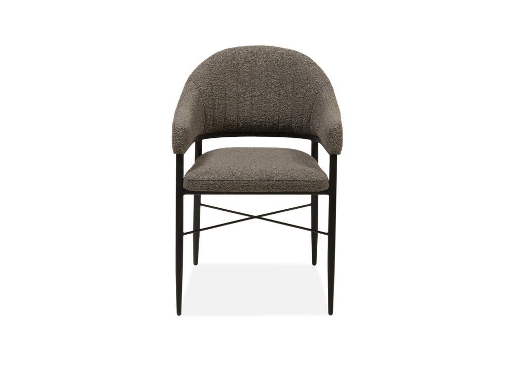 Roma eetkamerstoelen met metalen frame in 3 kleuren Touch stof recht voor