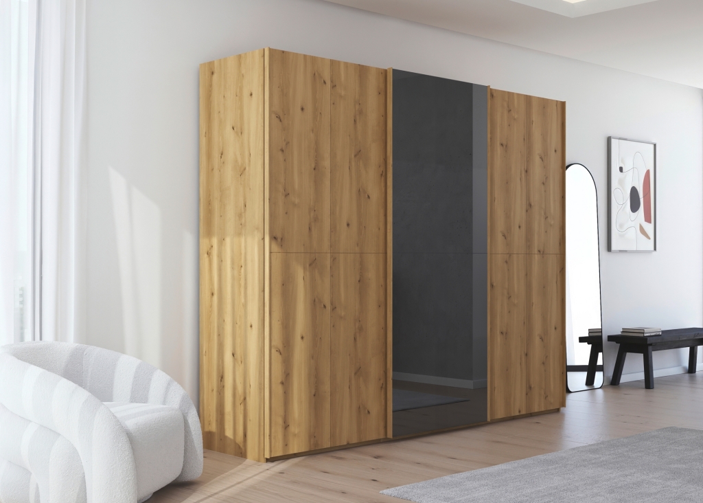 Scale 3-drs schuifdeurkast Oak met vele mogelijkheden qua kleuren en uitvoeringen