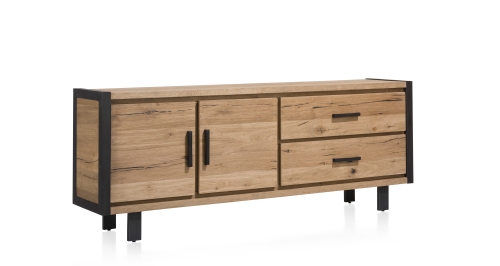Brooklyn dressoir Happy@Home eikenhout met metaal Brooklyn dressoir Happy@Home eikenhout met metaal