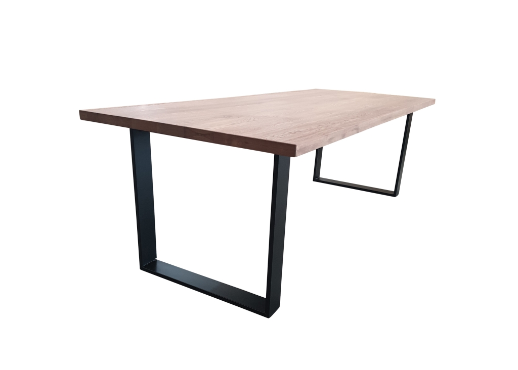 Dutch Oak Steel eettafelconcept met rechte rand