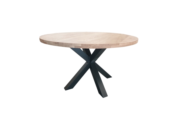 Dutch Oak Steel eettafelconcept rond