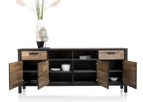 Sardinie dressoir 220 Laminato Driftwood HappyatHome recht open