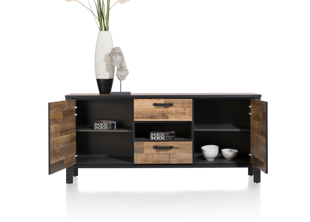 Sardinie dressoir 180 Laminato Driftwood HappyatHome recht open