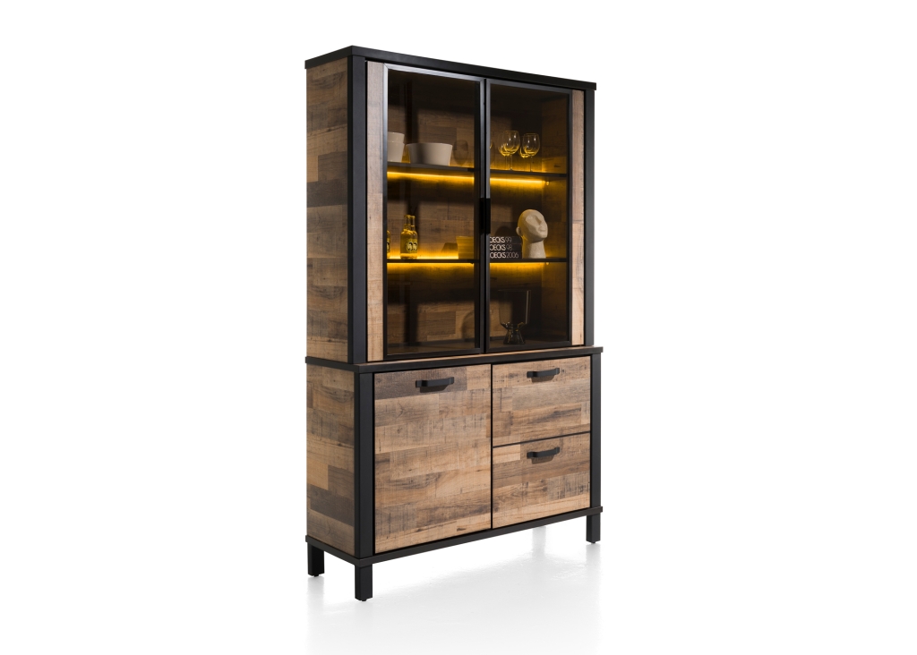 Sardinie buffetkast Primo Laminato Driftwood + LED persp