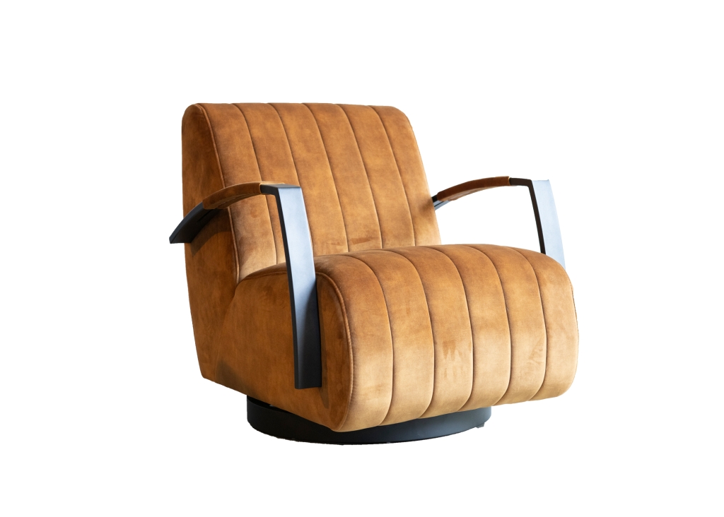 Fauteuil Sophie met armen in vele stof- en ledersoorten