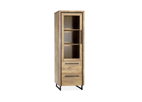 Rimini 1 deur 2 lades vitrine kast lamulux