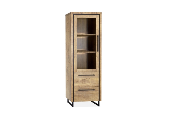 Rimini 1 deur 2 lades vitrine kast lamulux