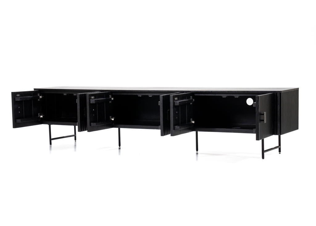Remi TV-dressoir 6-drs recht schuin open