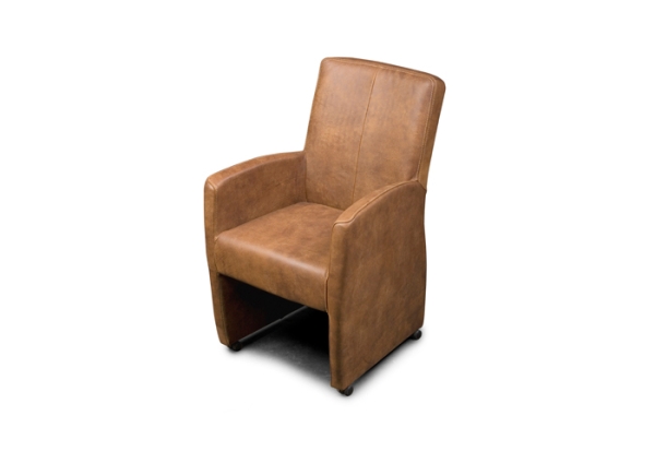 Eetfauteuil Alkmaar in stof of leer