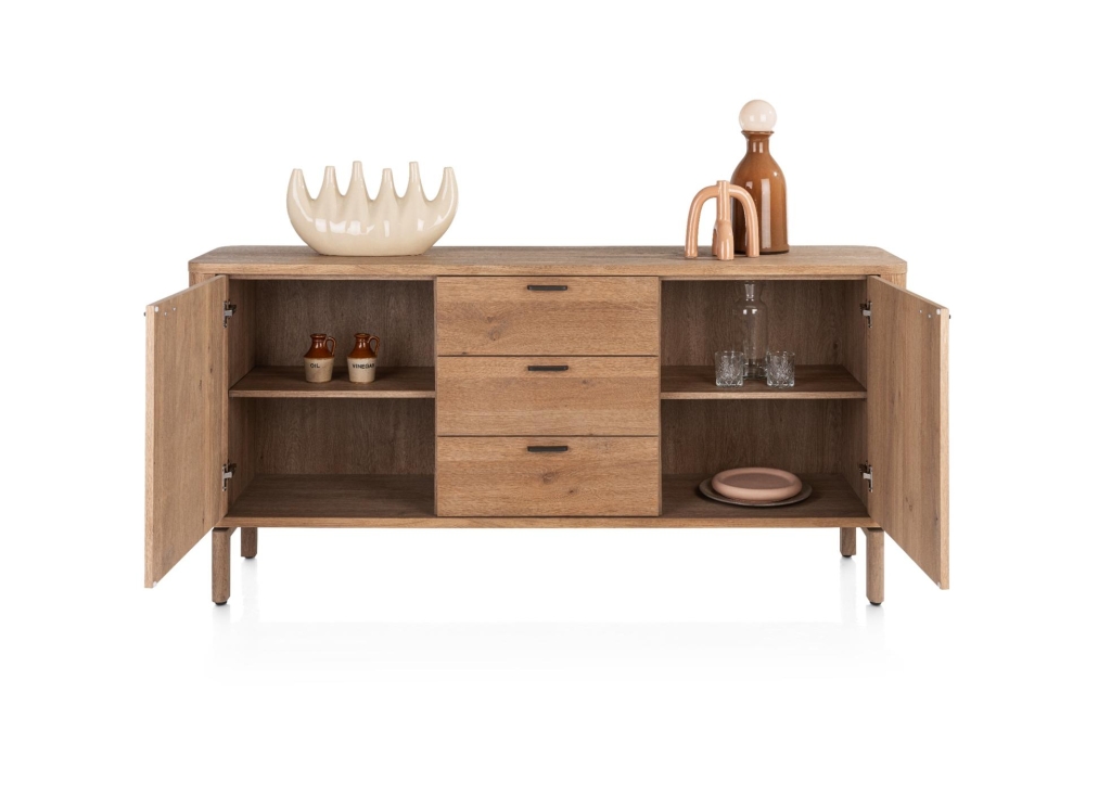 ZADE_DRESSOIR 180 2-DEU+3-LAD-LED_Dune_Front_open